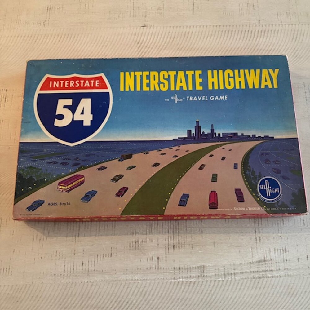 RARE, COMPLETE Vintage 1963 Selchow & Righter Interstate Highway